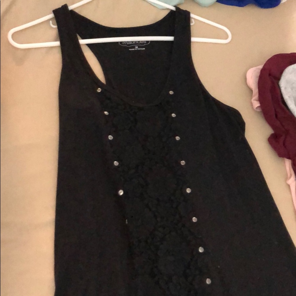 Mesh Black Tank Top